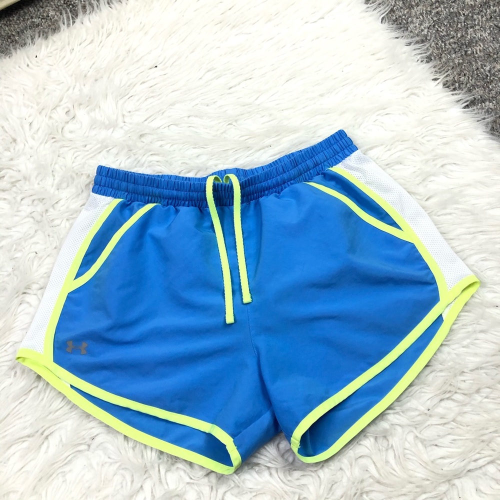 UNDER ARMOUR RUNNING SHORT BLUE / NEON SIZE S OR M
